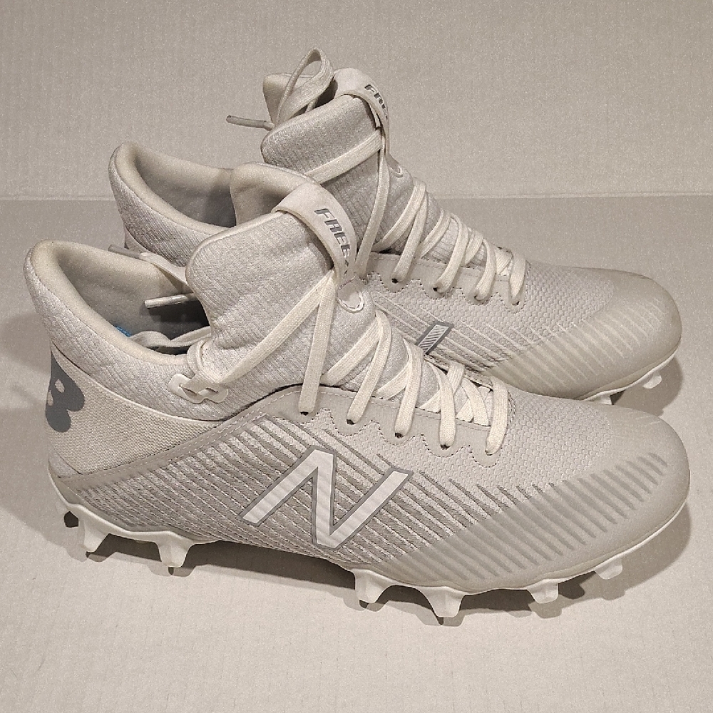 New Balance White Sneakers with Blue Insole